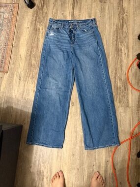 American Eagle Outfitters Light Blue Wide Leg Jeans